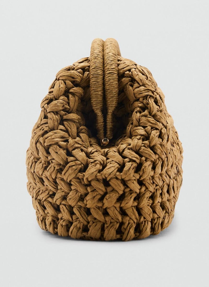 MANGO Natural Fiber Clutch Bag  - Image 3