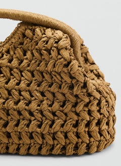 MANGO Natural Fiber Clutch Bag  - Image 4
