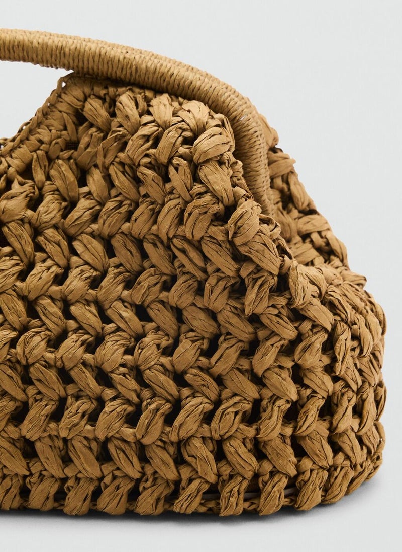 MANGO Natural Fiber Clutch Bag  - Image 4