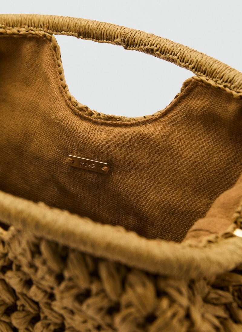 MANGO Natural Fiber Clutch Bag  - Image 5