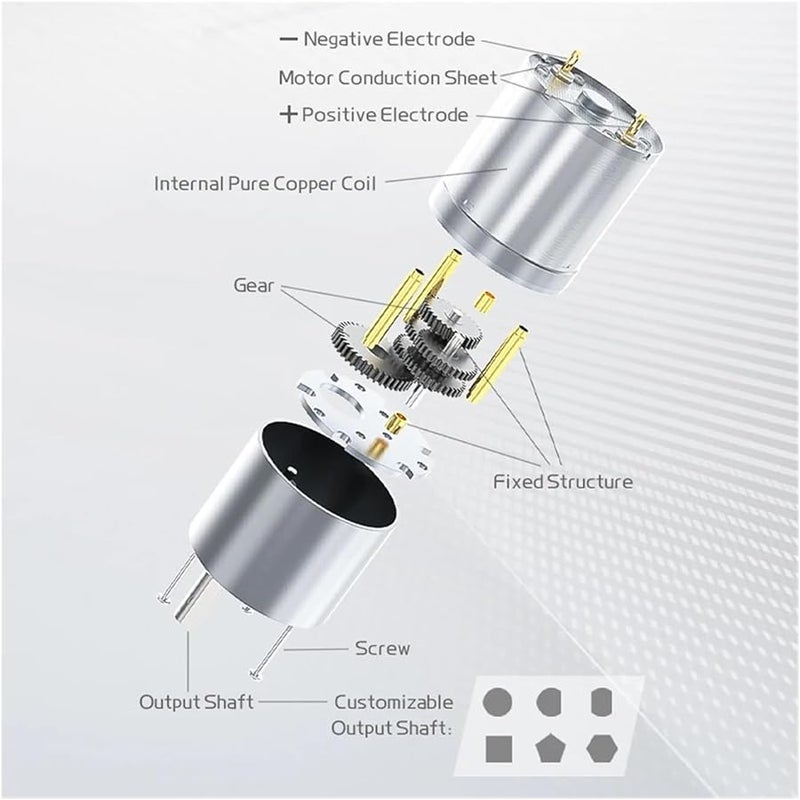 JGB37 3530 12V High Torque All Metal Geared Motor 111RPM Reversible Eccentric Output Shaft - Image 3