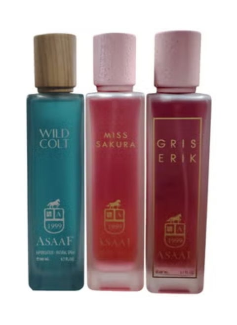 Set of 3 Asaaf perfumes, each bottle is 200 ml