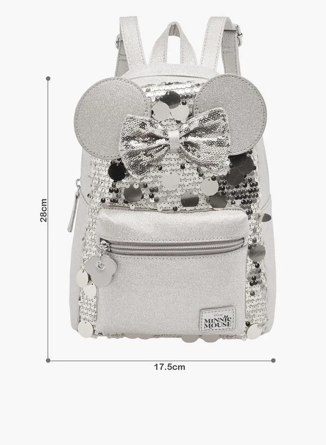 ديزني School Backpack With Minnie Mouse Ear Applique - 9x17.5x28 CM
