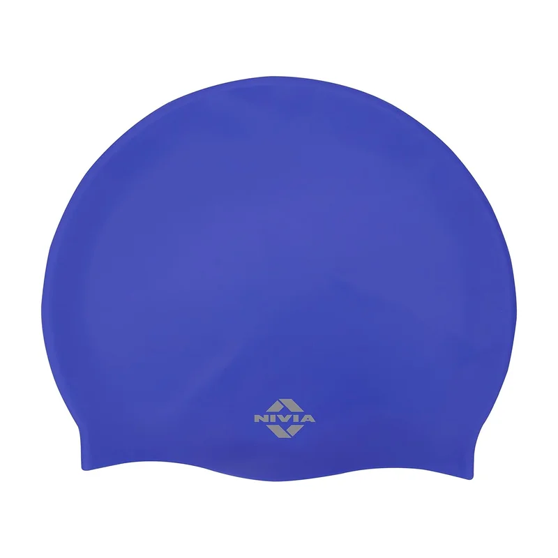 نيفيا Nivia Classic Silicone Swimming Cap - Blue