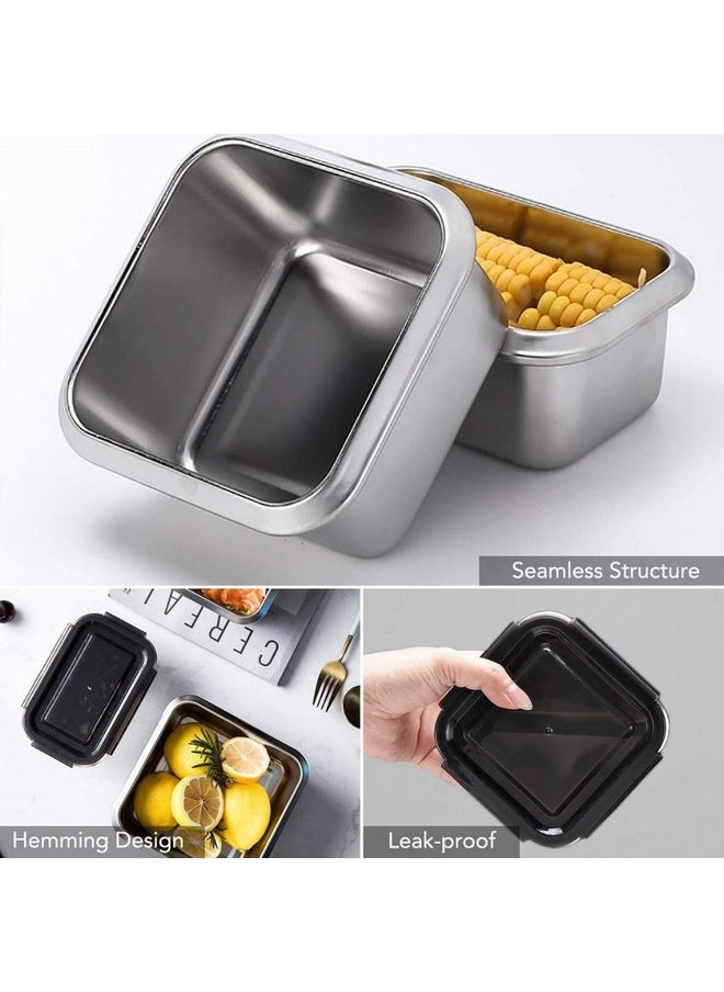 Femora High Steel Square Container Airtight Leakproof Unbreakable Storage Container/Lunch Box - 550 ml/gm - Set of 3 - pzsku/Z87B6A706DADFCA3FEF25Z/45/_/1738306675/c4679fc6-680b-4b88-8749-3da719fdf8c9