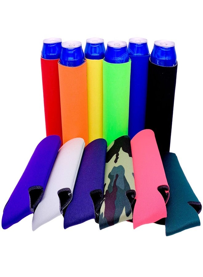 Coolie Junction Blank Foam Collapsible 16 oz. Can Coolie - Made in USA - (Variety, 12 Pack) - Image 1