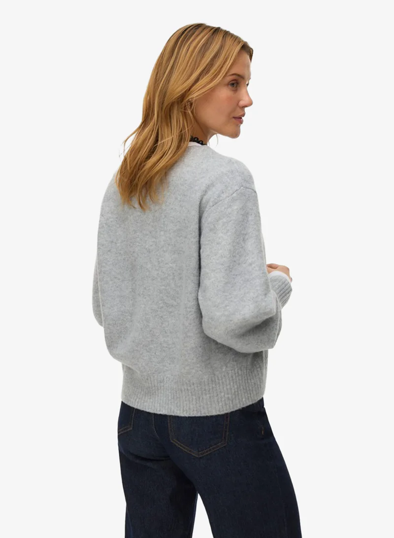 Vero Moda Boom Long Sleeve V-Neck Pullover Sweater