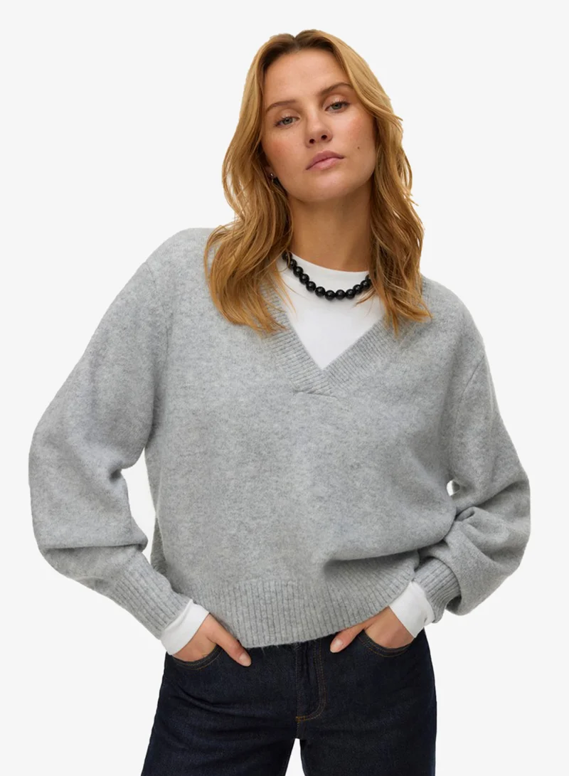 Vero Moda Boom Long Sleeve V-Neck Pullover Sweater