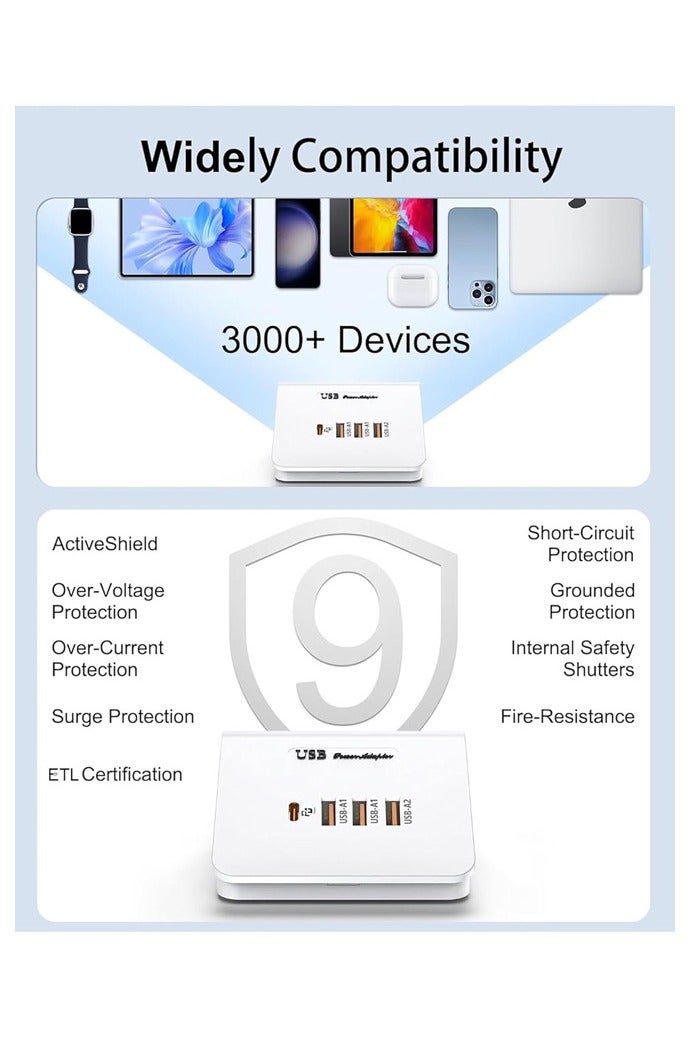 حَدُوي 4 في 1 محور USB C متعدد المنافذ من نوع C إلى محول HDMI، شاحن USB C مع حامل، قارئ بطاقات SD TF، لـ Android / MacBook Pro Air / iPad Pro / iPhone / Samsung Galaxy S24 Ultra - Image 2