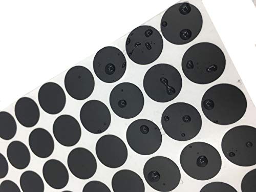 alfyng 216 pcs Screw Hole Covers Caps, 0.83 inches PVC Material Self Adhesive Screw Covers Stickers, 4 Sheets Dustproof Sticker Wooden Furniture Accessories (4 Sheets Black) - Image 3