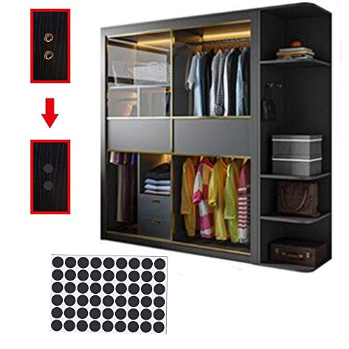 alfyng 216 pcs Screw Hole Covers Caps, 0.83 inches PVC Material Self Adhesive Screw Covers Stickers, 4 Sheets Dustproof Sticker Wooden Furniture Accessories (4 Sheets Black) - Image 4