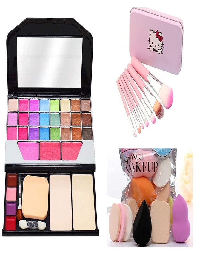 Ovking Color Icon Makeup Kit For Girls + 7 Pcs Makeup Brush Set + ProTya Beauty Blender Puff - Image 1