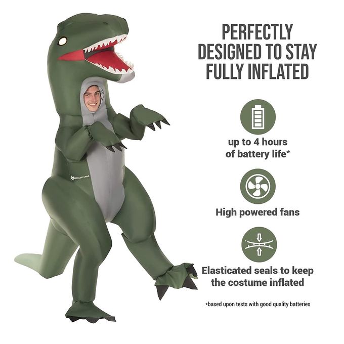MORPH Blow Up Velociraptor Costume, Inflatable Dinosaur Costume Adult, Blow Up Dinosaur Costume Adult - Image 3