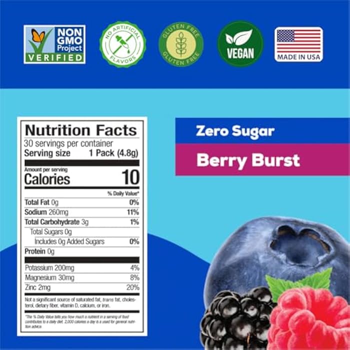 HYDRANT - Hydration Powder, Berry Burst Flavor, 8 Individual Sugar-Free Instant Electrolyte Rehydration Packets - Zero Sugar Drink Mix for Daily Use, Travel & Workouts - Image 3
