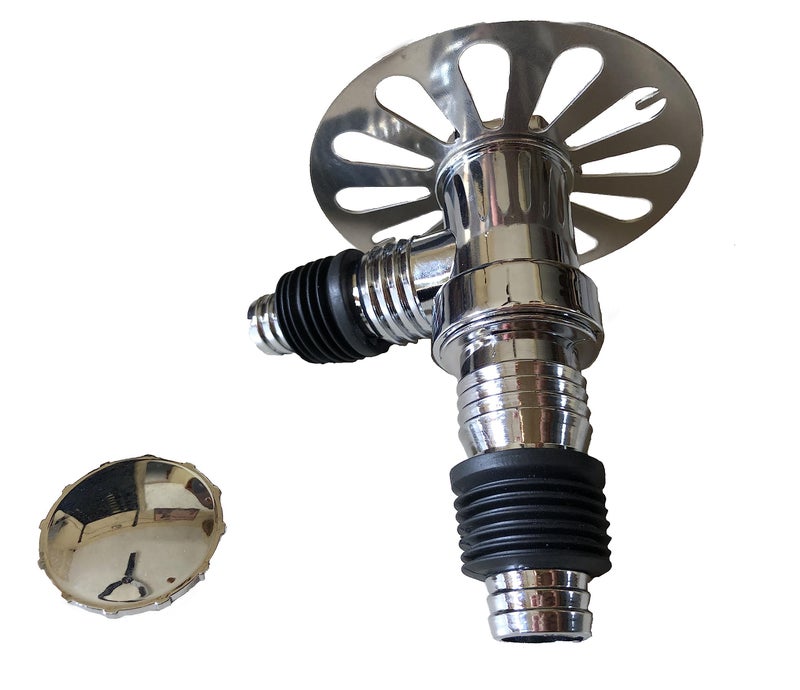 Dayish Anti Overflow Backflow Preventer Water Floor Drain with Easy Connector for Washing Machine Outlet Pipe, Deodorant Joint Elbow for Pipe - Silver (T-Model Elbow, Outer Ring),10 cm - Image 2