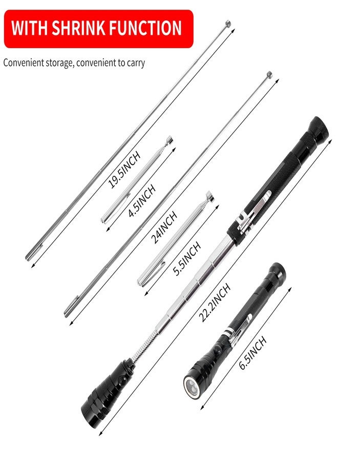 DAYSLIVES Cool Gadget Telescoping Magnetic Pick Up Tool with Extendable Magnet Flashlight Tool - Set of 3 - Gifts for Adults Men Dad Husband Father Mechanic Handyman Women - Image 2