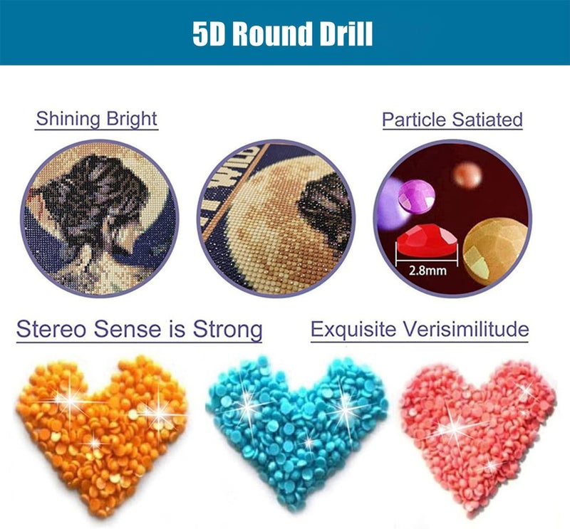 Simxen Moonlight Waterfall Diamond Painting Kits for Adults Landscape 5D Nature Scenery Diamond Art Kits for Beginners Starry Diamond Dots Full Round Diamonds - Image 5