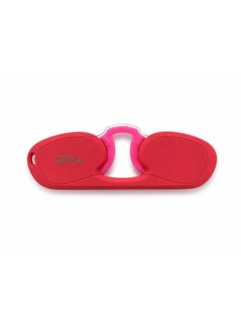 FIND MY Reader Rectangle Nose Clip-On Reading Glasses, Pink, Multiple Magnification Options (1.00x–3.00x) - Image 3
