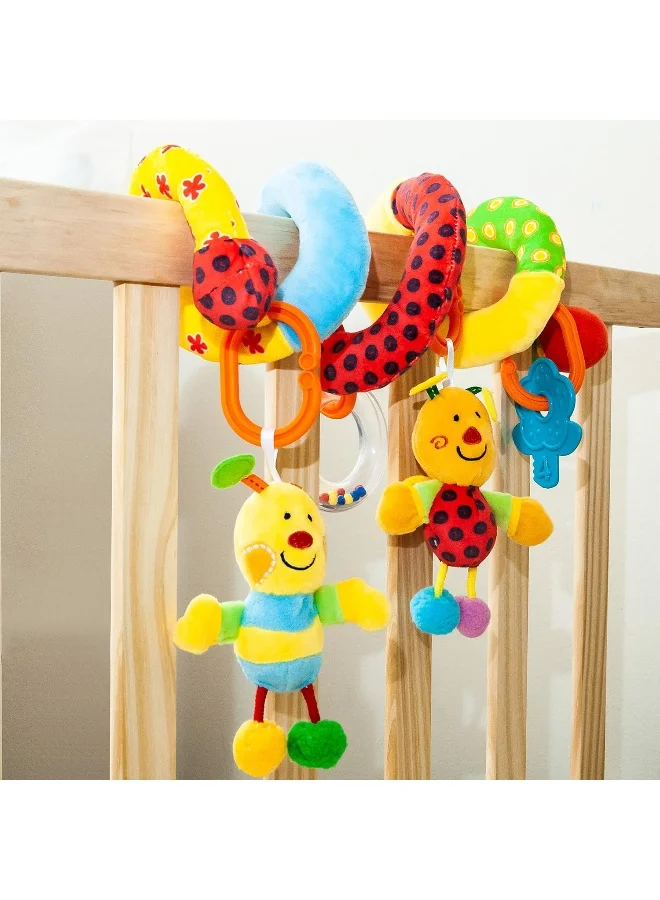 The Moon brand Spiral Stroller Activity Hanging Toys For Cot, Pram And Car Seat, 0 Months Above - Bee ‎95 x 15 x 3cm