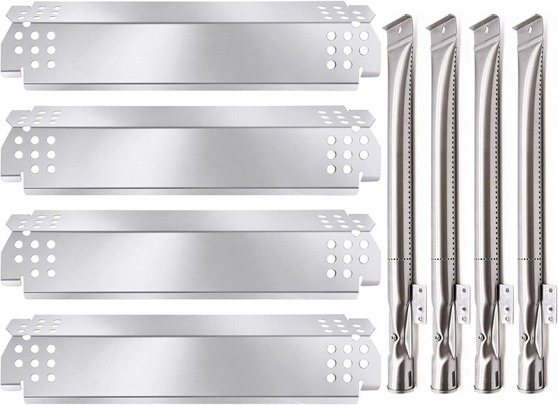 Criditpid Grill Replacement Parts for Nexgrill 4 Burner 720-0830H, Nexgrill 720-0888, 720-0888N, Grill Burners and Heat Shield Plates for Nexgrill 720-0783E Replacement Parts, 720-0830H Nexgrill Parts - Image 1