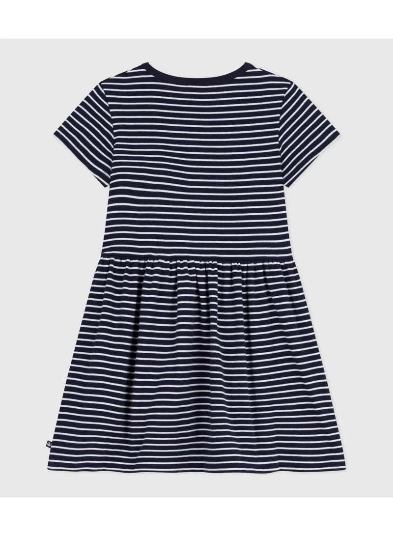 بيتي باتو Children's short-sleeved stripy cotton dress