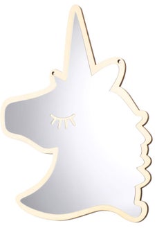 Excefore Removable Unicorn Shaped Wall Mirror, Acrylic Decorative Wall Mirror, Home Vintage Decor Mirror, Suitable for Home Living Room Bedroom Decorations  - Image 1