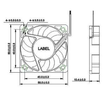 Everflow 12V DC 3 Pin Fans (50x10mm, High Speed) - Image 4