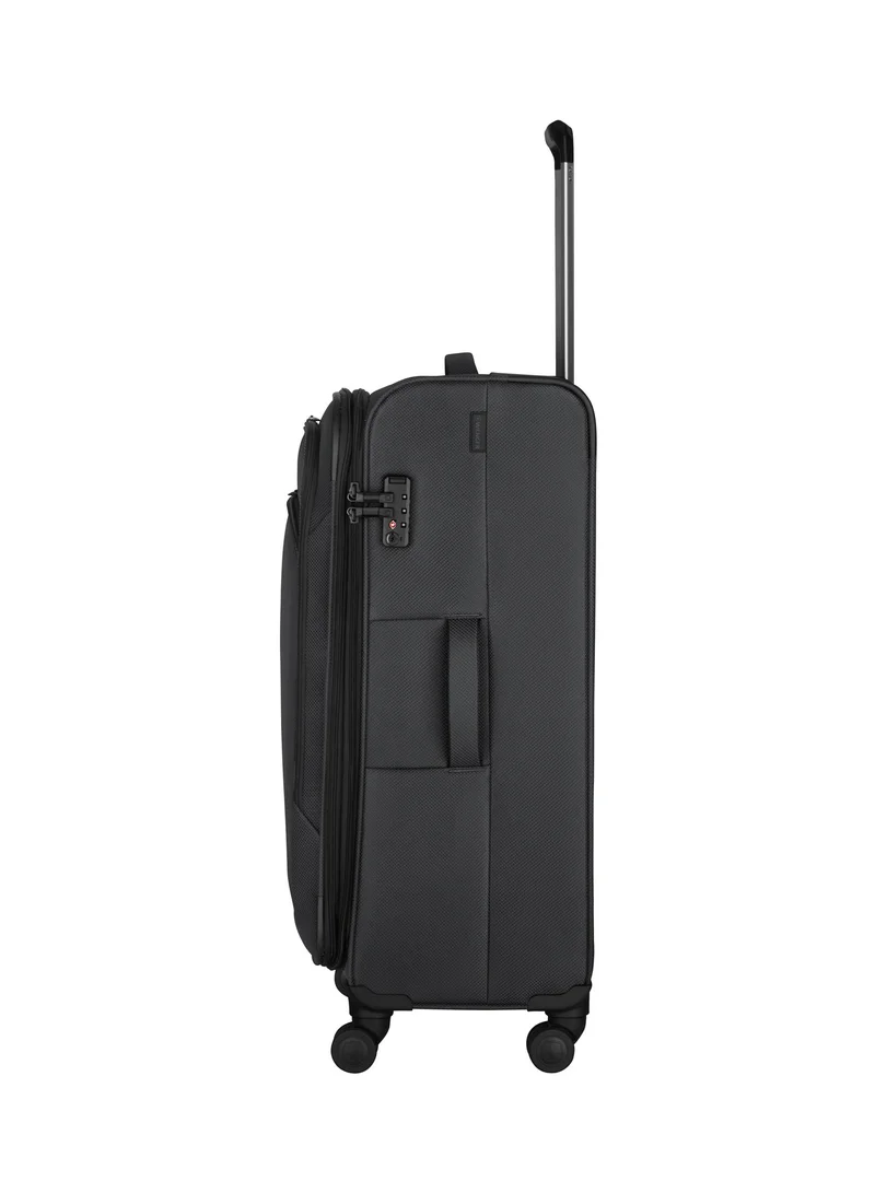 Wenger Vibrave 68cm Medium Softcase 4 Double Wheel Expandable Check-In Luggage Trolley Anthra - 612554