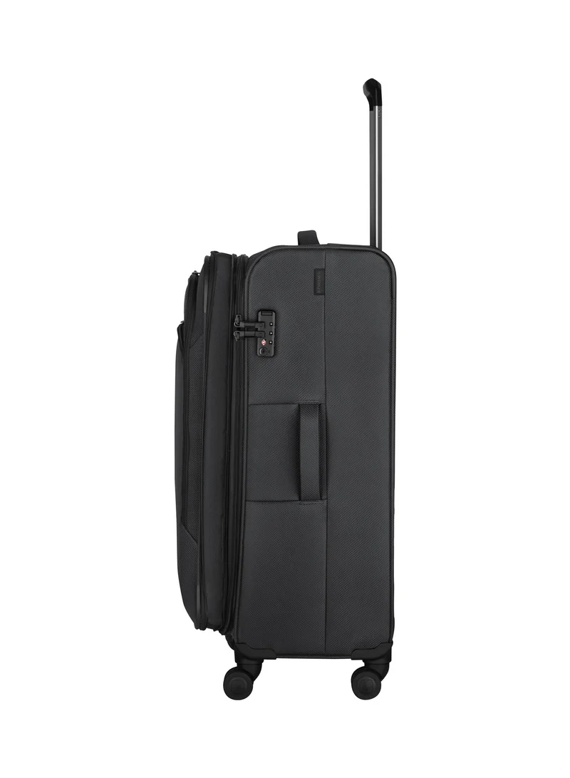 Wenger Vibrave 68cm Medium Softcase 4 Double Wheel Expandable Check-In Luggage Trolley Anthra - 612554