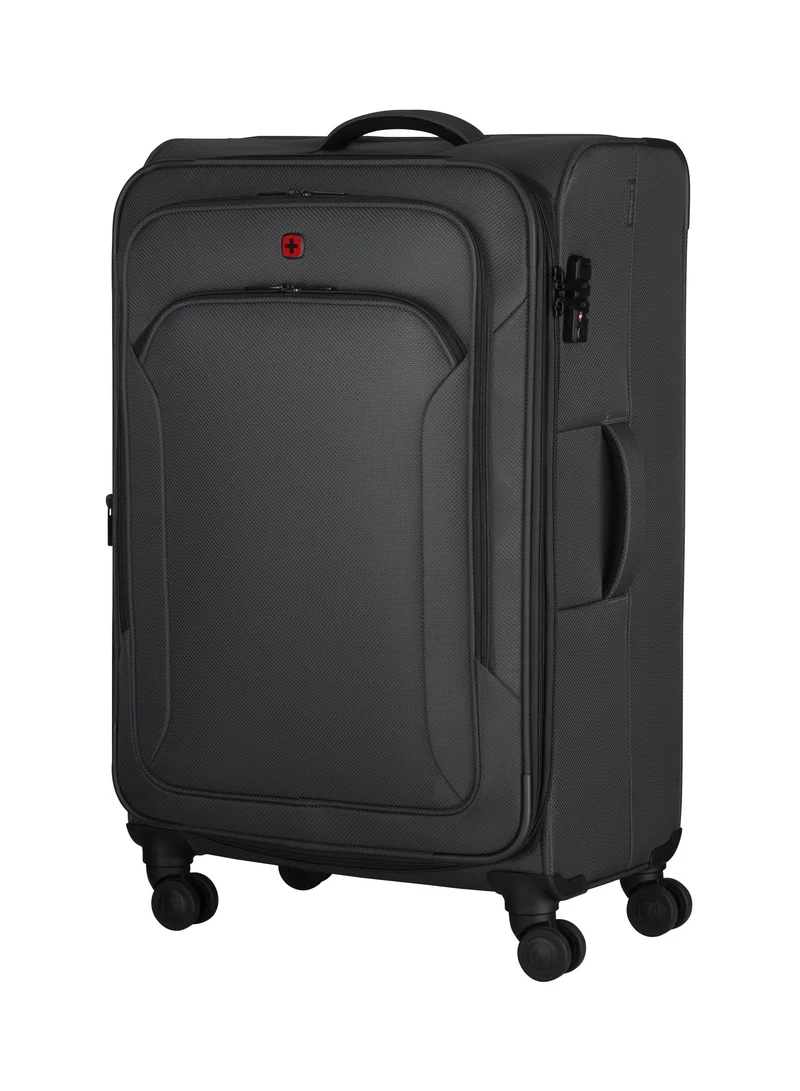 Wenger Vibrave 68cm Medium Softcase 4 Double Wheel Expandable Check-In Luggage Trolley Anthra - 612554