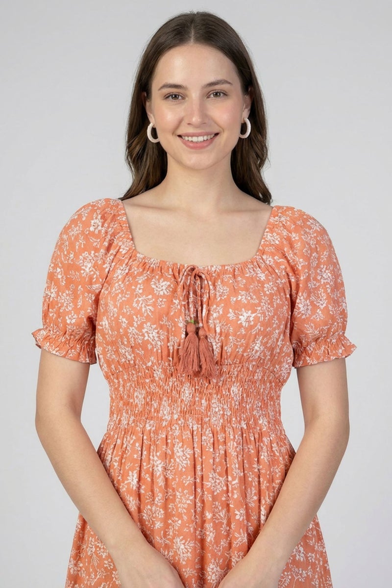 Willow & Whistle Women Floral Print Mini Dress, Multicolor - Image 2