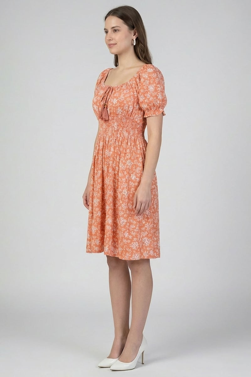 Willow & Whistle Women Floral Print Mini Dress, Multicolor - Image 3