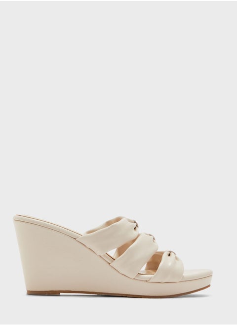 Multi Strap Flat Wedge Sandals