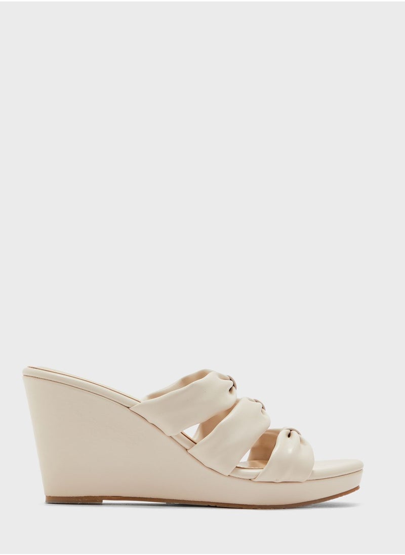 Vincci - Multi Strap Flat Wedge Sandals - Image 1