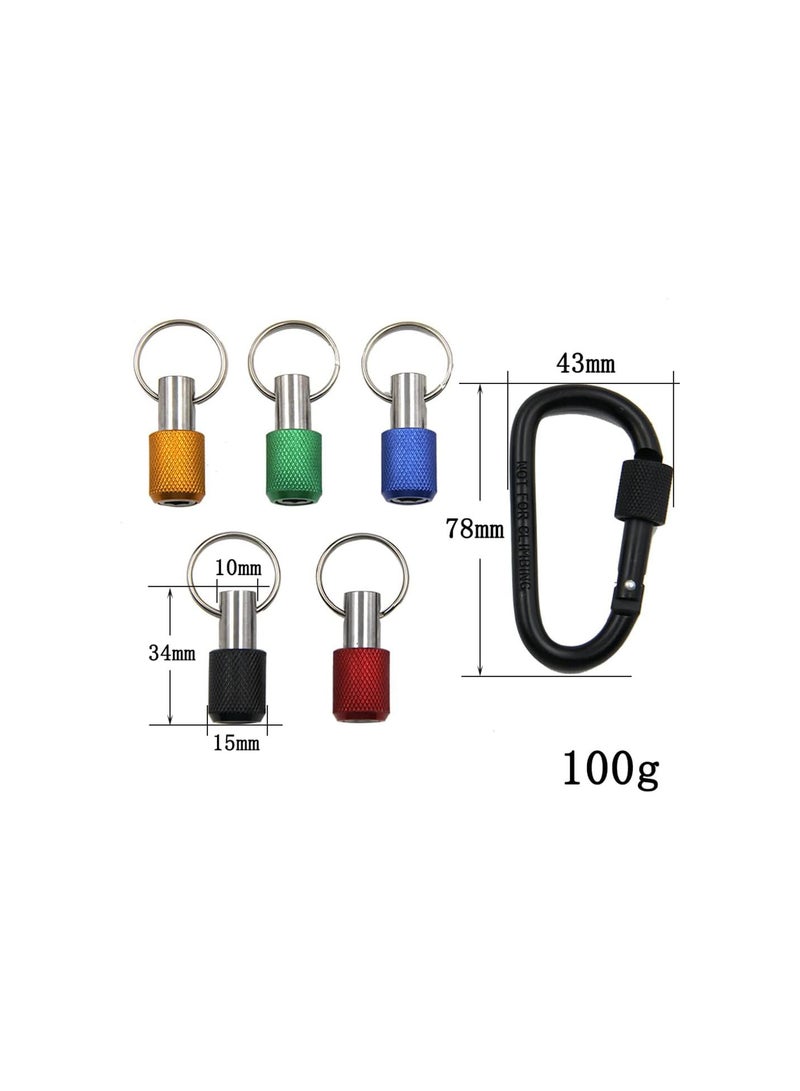 GGOOT 5Pcs Hex Shank Screwdriver Bits Holder Keychain, 1/4 Inch Drill Bit Holder Keychain Set, Screw Socket Adapter Fast Change Bit Holder - Image 2