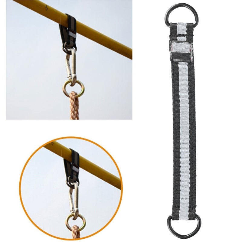 Tree Swing Strap 100 Kg Bearing Capacity Anti-wear - Corrosion Resistant Swing Connecting Belt With Metal D-Ring Buckle for Classic Tree Swings Porch Yard Swings Kids Swings - Image 4