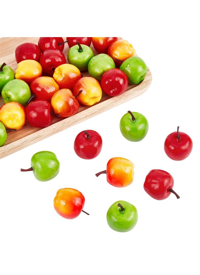 CHGCRAFT - 30Pcs 3 Styles Realistic Fake Fruit Artificial Lifelike Mix Apple Mini Artificial Apple Fake Fruit Simulation Foam Apple For Home Kitchen Photography Party Decoration - Image 1