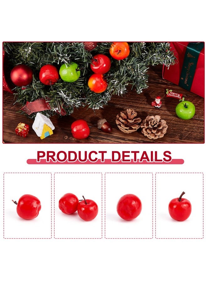 CHGCRAFT - 30Pcs 3 Styles Realistic Fake Fruit Artificial Lifelike Mix Apple Mini Artificial Apple Fake Fruit Simulation Foam Apple For Home Kitchen Photography Party Decoration - Image 1