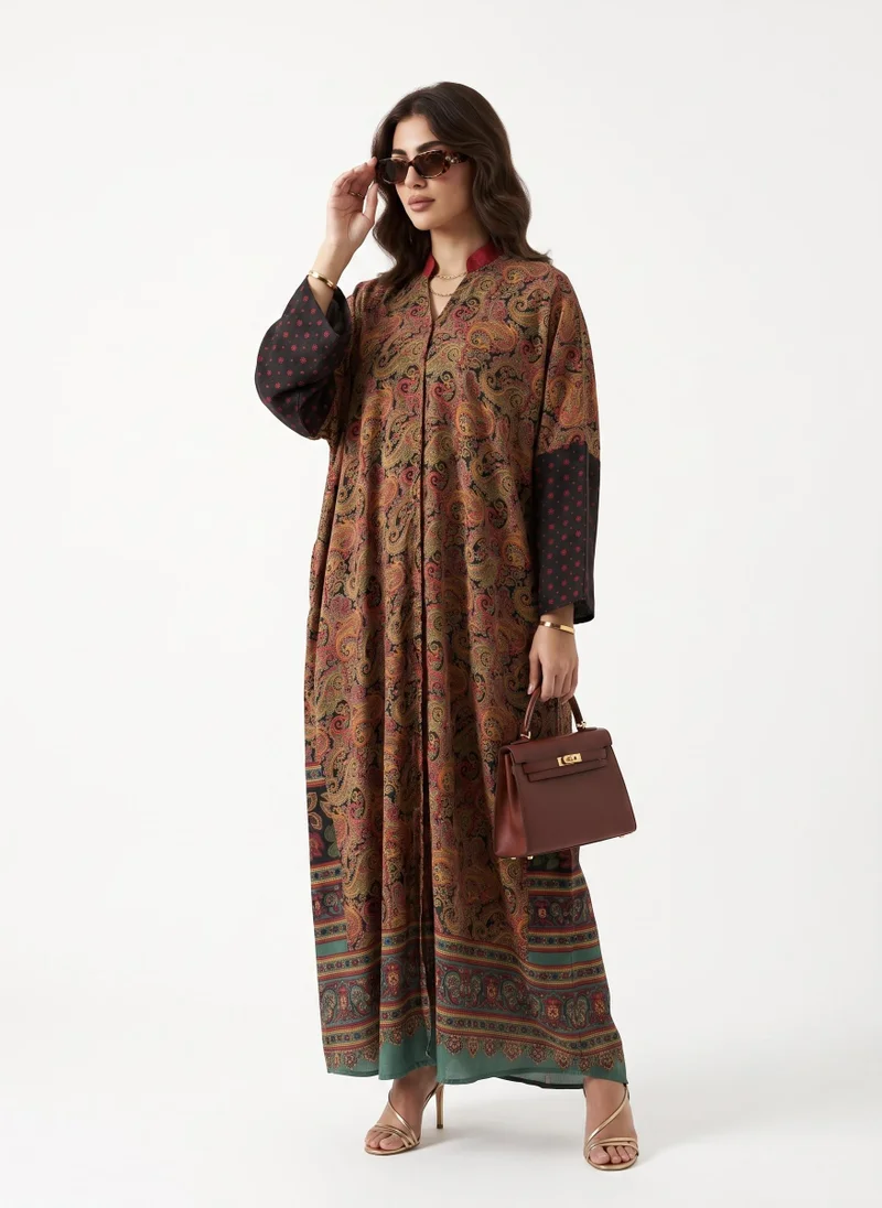 Hadiyath Al Madinah Mosaic Printed Abaya - HM