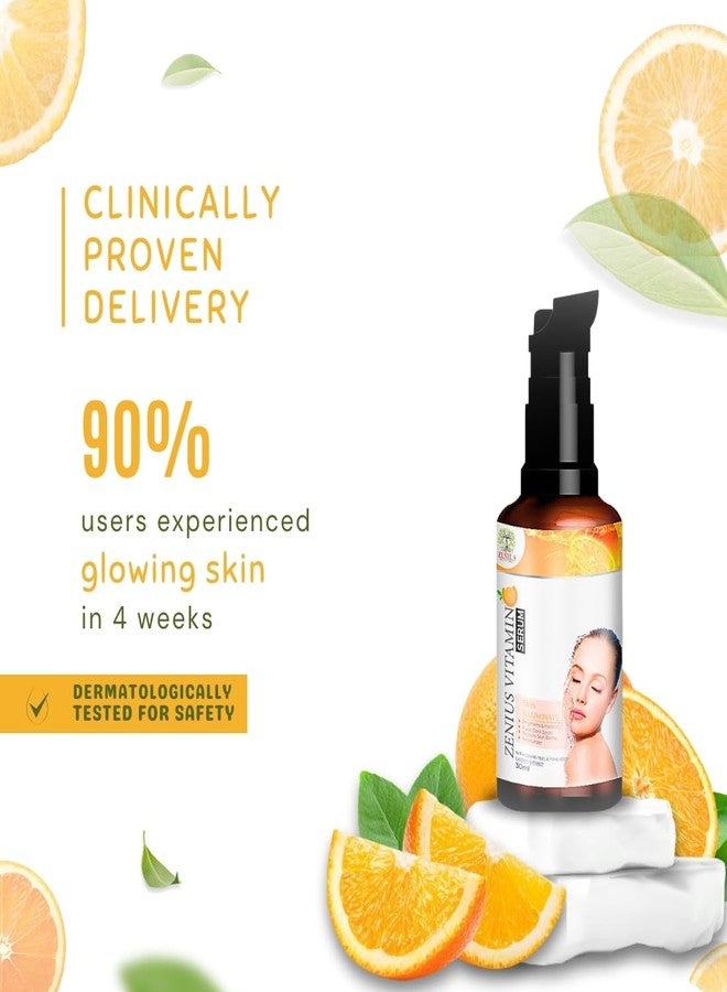 Zenius Vitamin C Face Serum for Dark Spots & Uneven Tone Treatment 10% Vitamin C Face Serum for Men & Women (30ml) - Image 3