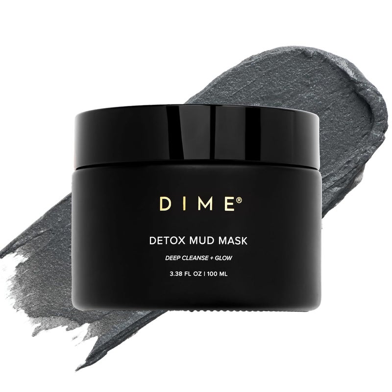 Dime Beauty Detox Mud Mask with Dead Sea Mud Self Care Facial Mask that Nourishes and Brightens Dull Skin 338 oz  100 ml