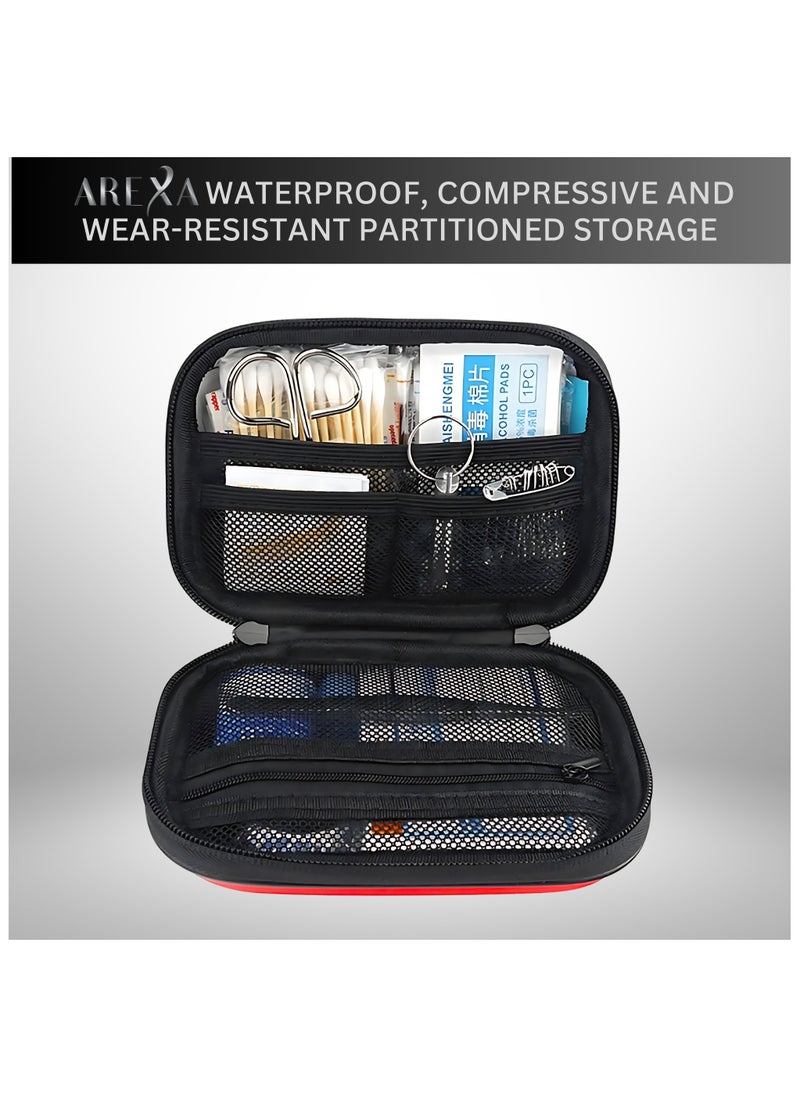 AREXA AREXA First-Aid-Kit for Car, Home, Travel, Camping, Businesses, 200pcs Compact Waterproof Hard Case, Public Emergency Medical Kits – Ideal for Survival, Vehicle, Boat, Sports, Hiking, Office  - Image 2