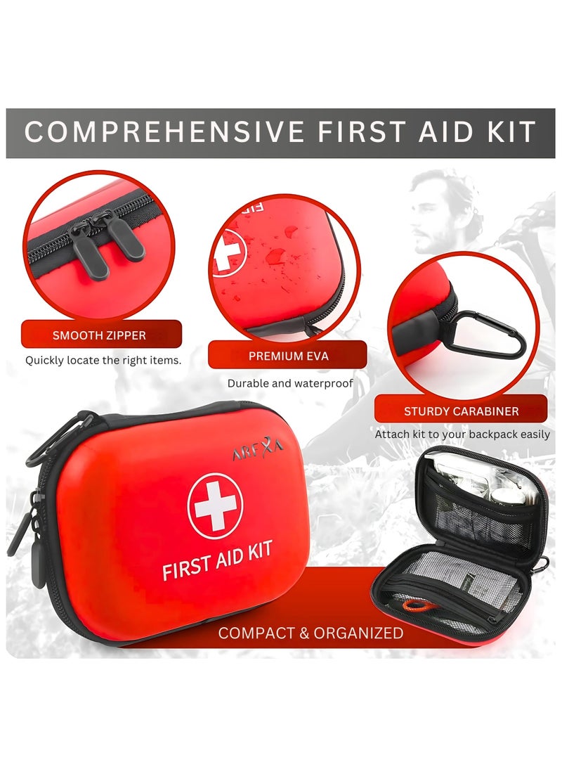 AREXA 200-Piece First-Aid-Kit / First Aid Box for Car, Home, Travel, Camping, Businesses, Compact Waterproof Hard Case, Public Emergency Medical Kits – Ideal for Survival, Vehicle, Boat, Sports, Hiking and Office. - Image 3