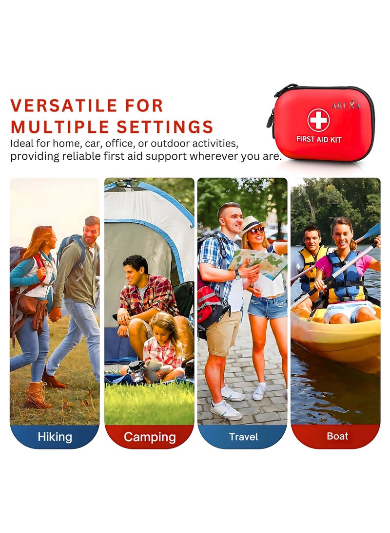 AREXA 200-Piece First-Aid-Kit / First Aid Box for Car, Home, Travel, Camping, Businesses, Compact Waterproof Hard Case, Public Emergency Medical Kits – Ideal for Survival, Vehicle, Boat, Sports, Hiking and Office. - Image 4