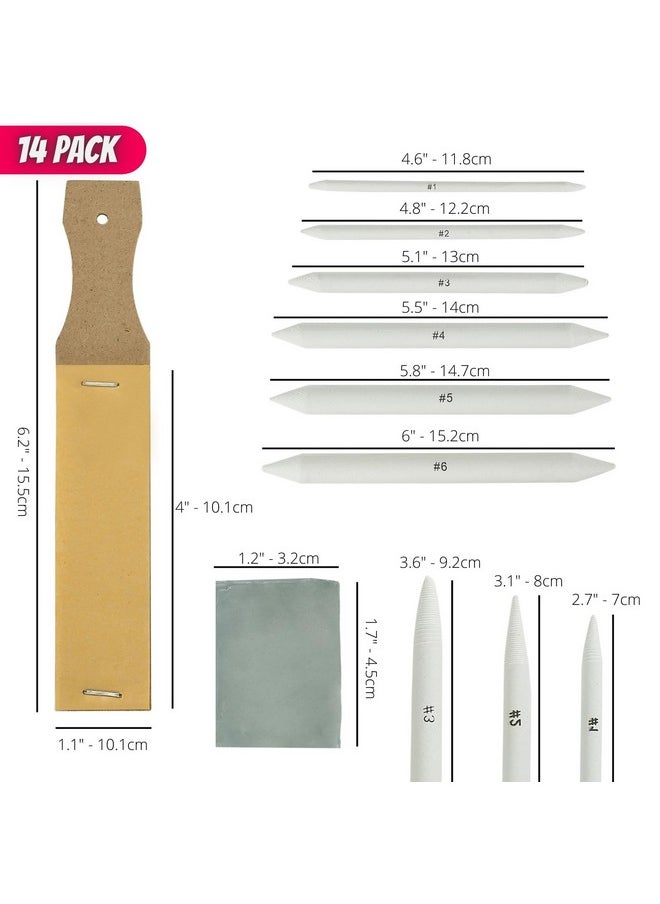 Mr. Pen - 14 Pack Of Blending Stumps Art Eraser Blending Sticks For Drawing Shading Pencils For Sketching - Image 1