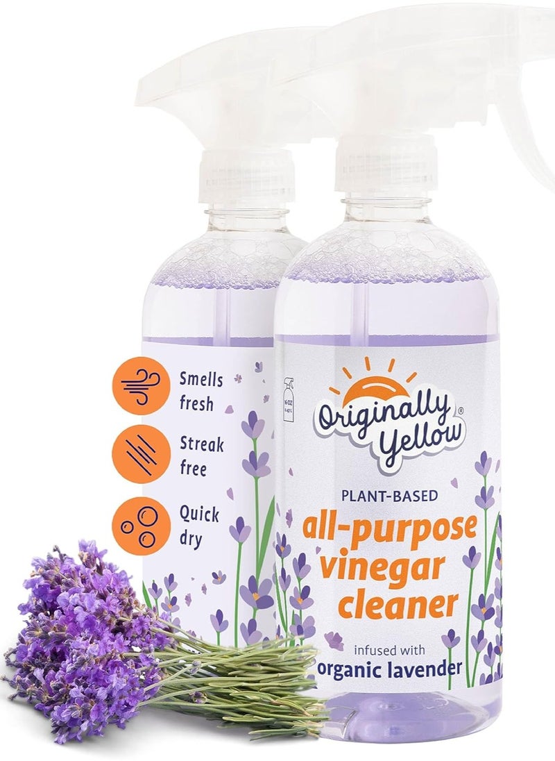 Originally Yellow - Allpurpose Distilled Vinegar Spray Infused With Organic Lavender 470 ML - Image 1