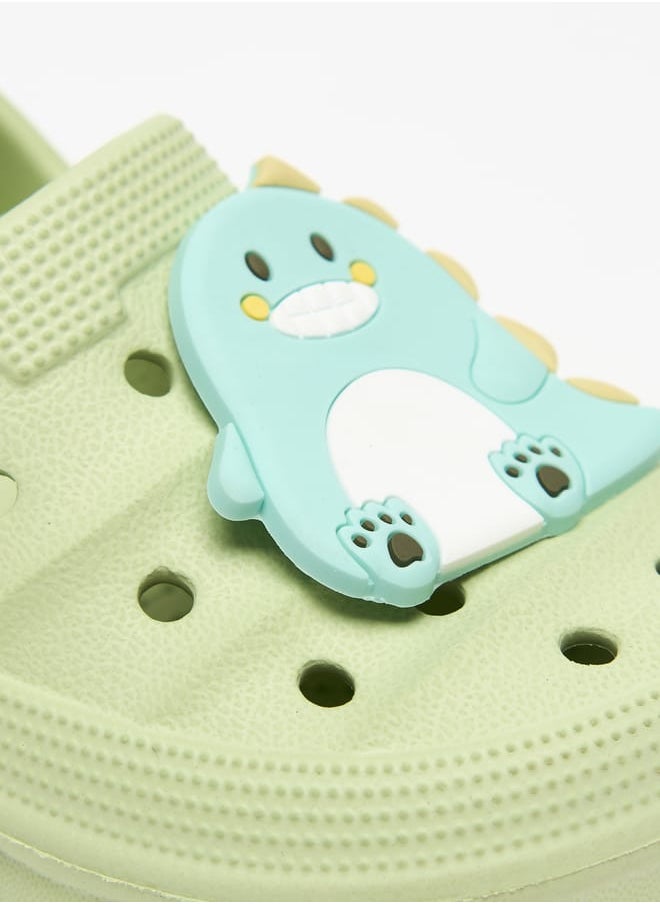 Aqua Boys Dinosaur Applique Clogs with Back Strap  - Image 4