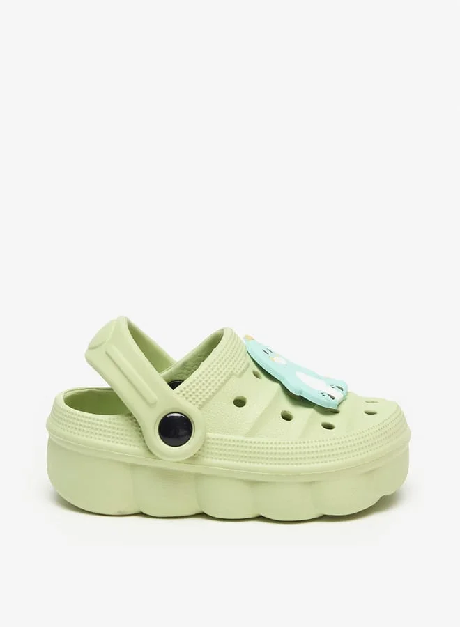 Aqua Boys Dinosaur Applique Clogs with Back Strap