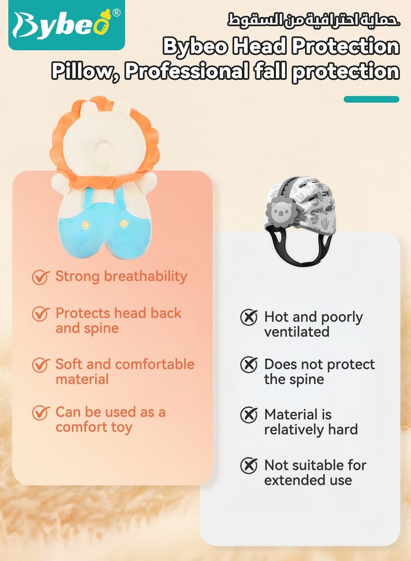 Bybeo Baby Head Protector Pillow With 2 Knee Pads, Adjustable Baby Head Protection Backpack, Toddlers Head Safety Pad Cushion, Baby Back Protection for Crawling and Walking, 6 Months-3 Years - Image 3