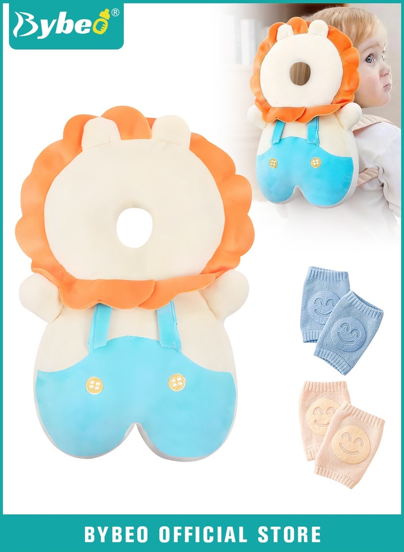 Bybeo Baby Head Protector Pillow With 2 Knee Pads, Adjustable Baby Head Protection Backpack, Toddlers Head Safety Pad Cushion, Baby Back Protection for Crawling and Walking, 6 Months-3 Years - Image 1